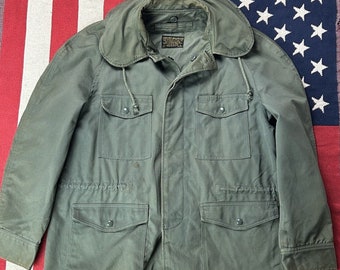 1950s USAF united states airforce parka jacket dated 1957 OG sateen Medium