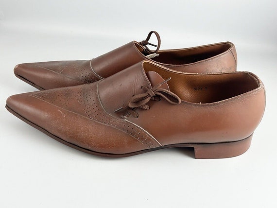 1960s Winklepicker brown Mod shoes original rare … - image 2