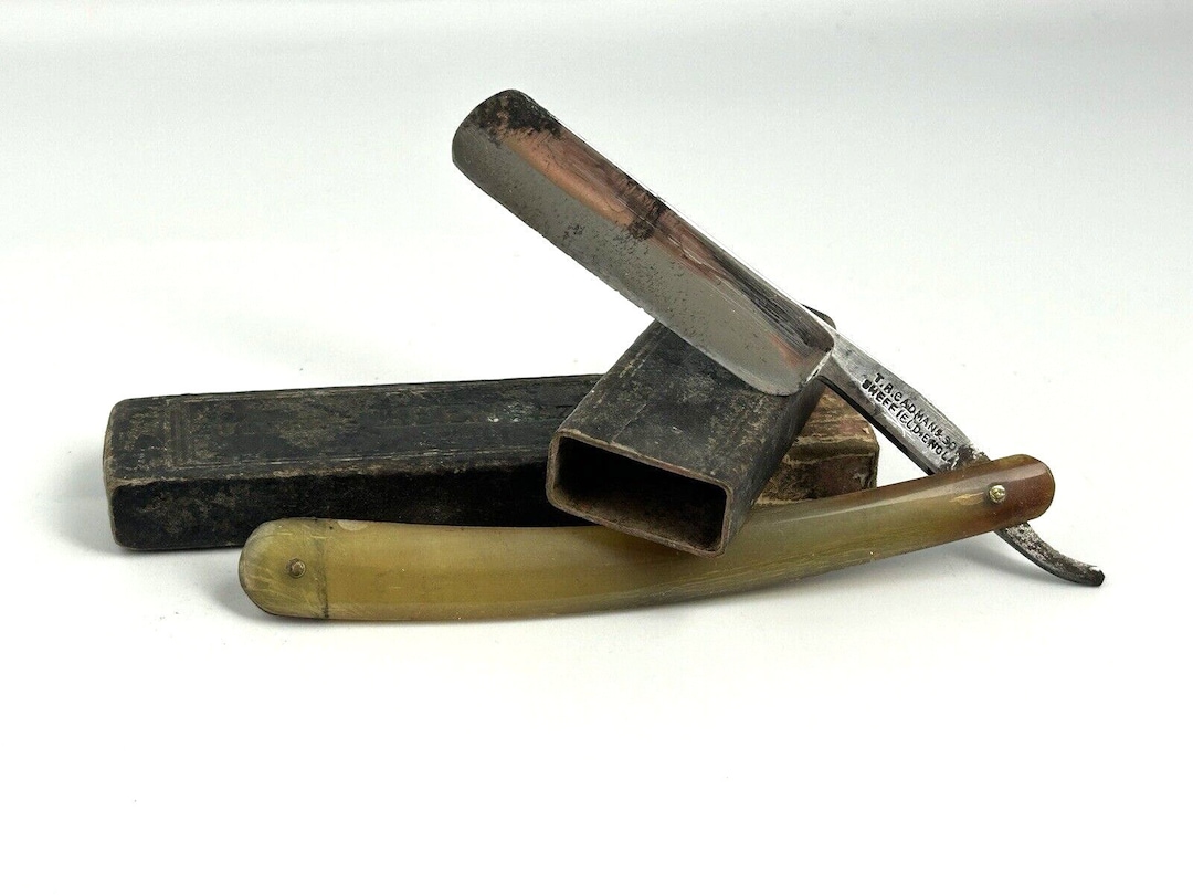 Antique Straight Razor Cut Throat T.B. Cadman & Son Sheffield Boxed ...