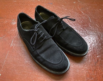 KENZO Chaussures à lacets pour hommes en daim noir Made in France Designer EU 43 / Uk 9