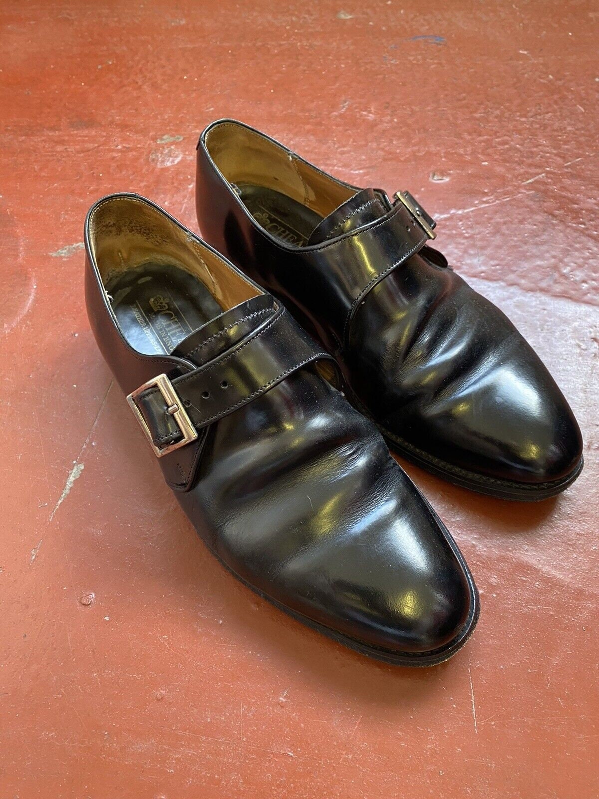 Ermenegildo Zegna Men's Smooth Leather Single-monk Slip-on Shoes In Black