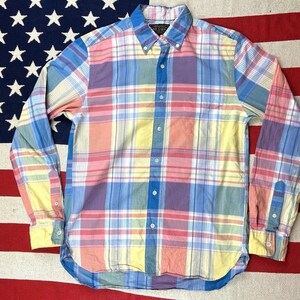 BEAMS Button Down Shirt Madras Check Made in Japan Ivy League 60s Mod ...