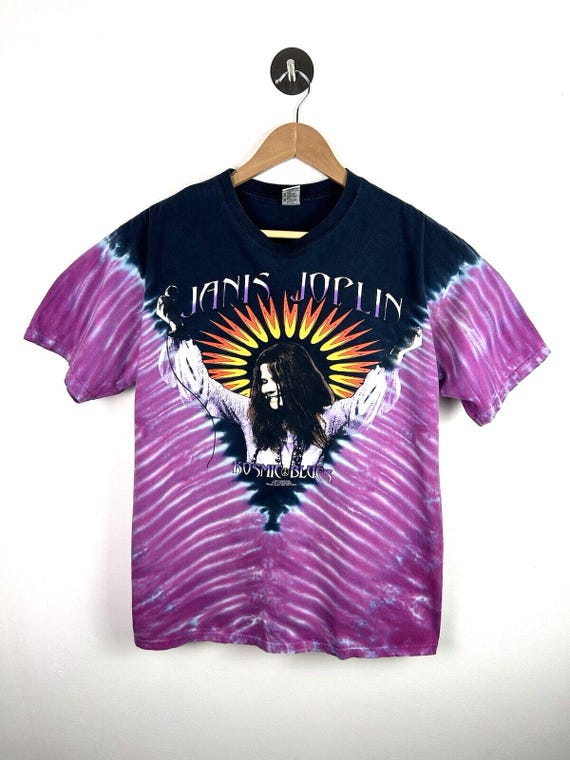 レビュー高評価の商品 T Vintage Joplin Janis Shirt Tee Rock Band Y2k 2000 Dye Tie トップス