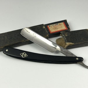 Antique Straight Razor Cut Throat Puma Solingen No22 Boxed 1930s German ...