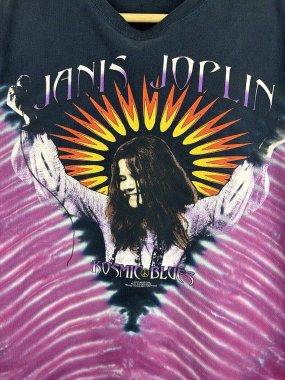 Janis Joplin Vintage T Shirt Tie Dye 2000 Y2k Band Rock Tee