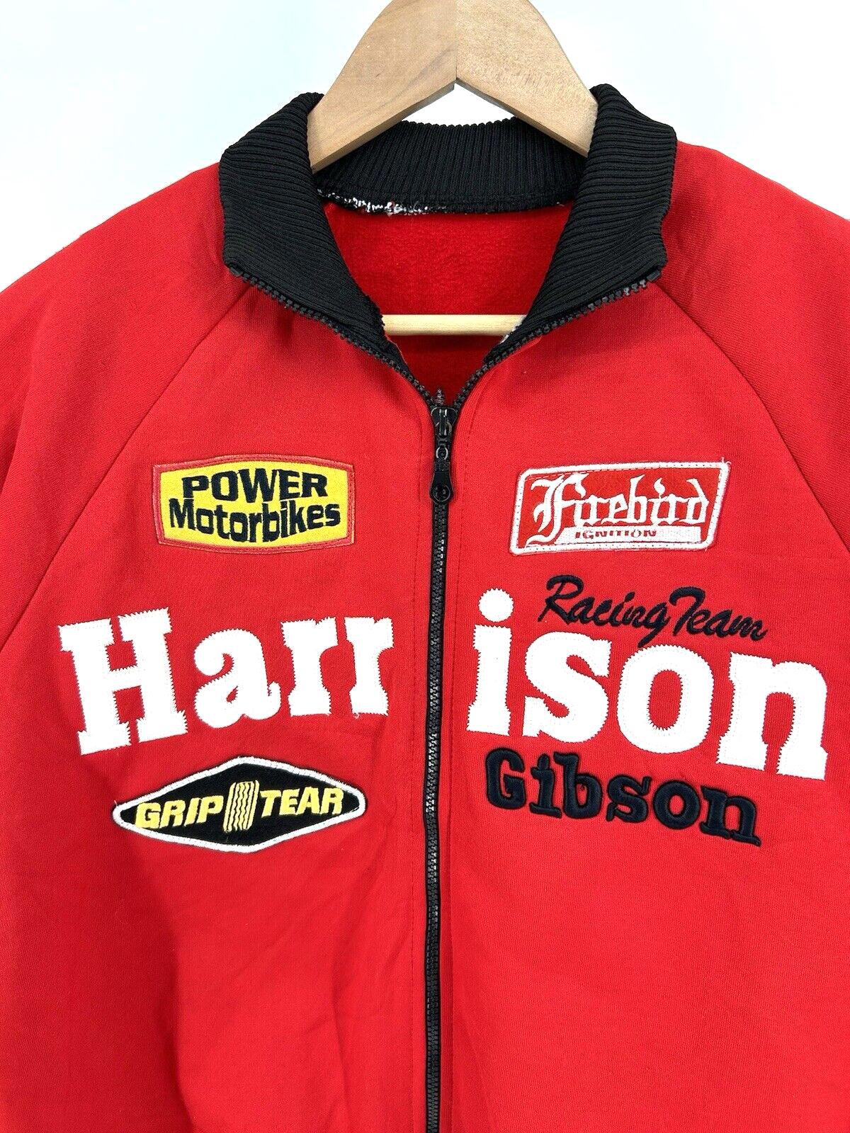 Vintage Racing Jacket Red Harrison Motorbike Zip up 90s Y2k