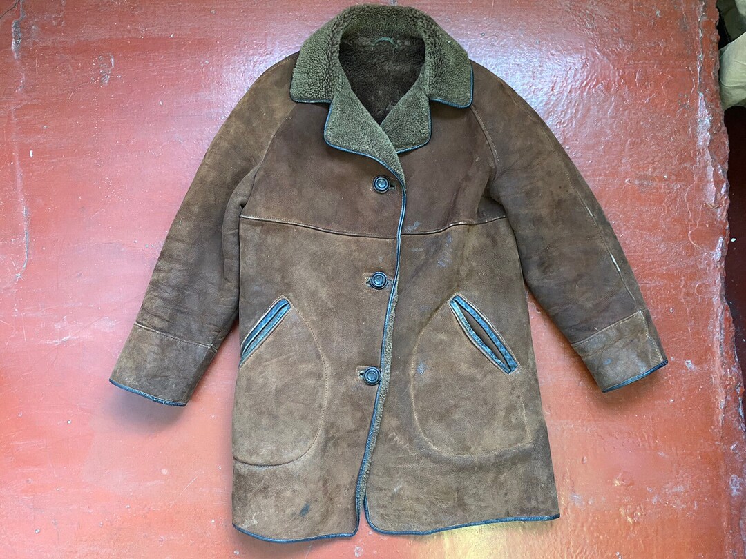 1970s Brown Sheepskin Shearling Womens Coat Mod Skinhead Size Etsy UK