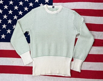 1970s does 1940s 50s Crew neck knitted mens jumper sweater size M