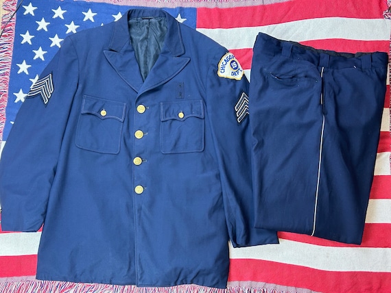 1950s Chicago USA police full uniform suit badges… - image 1