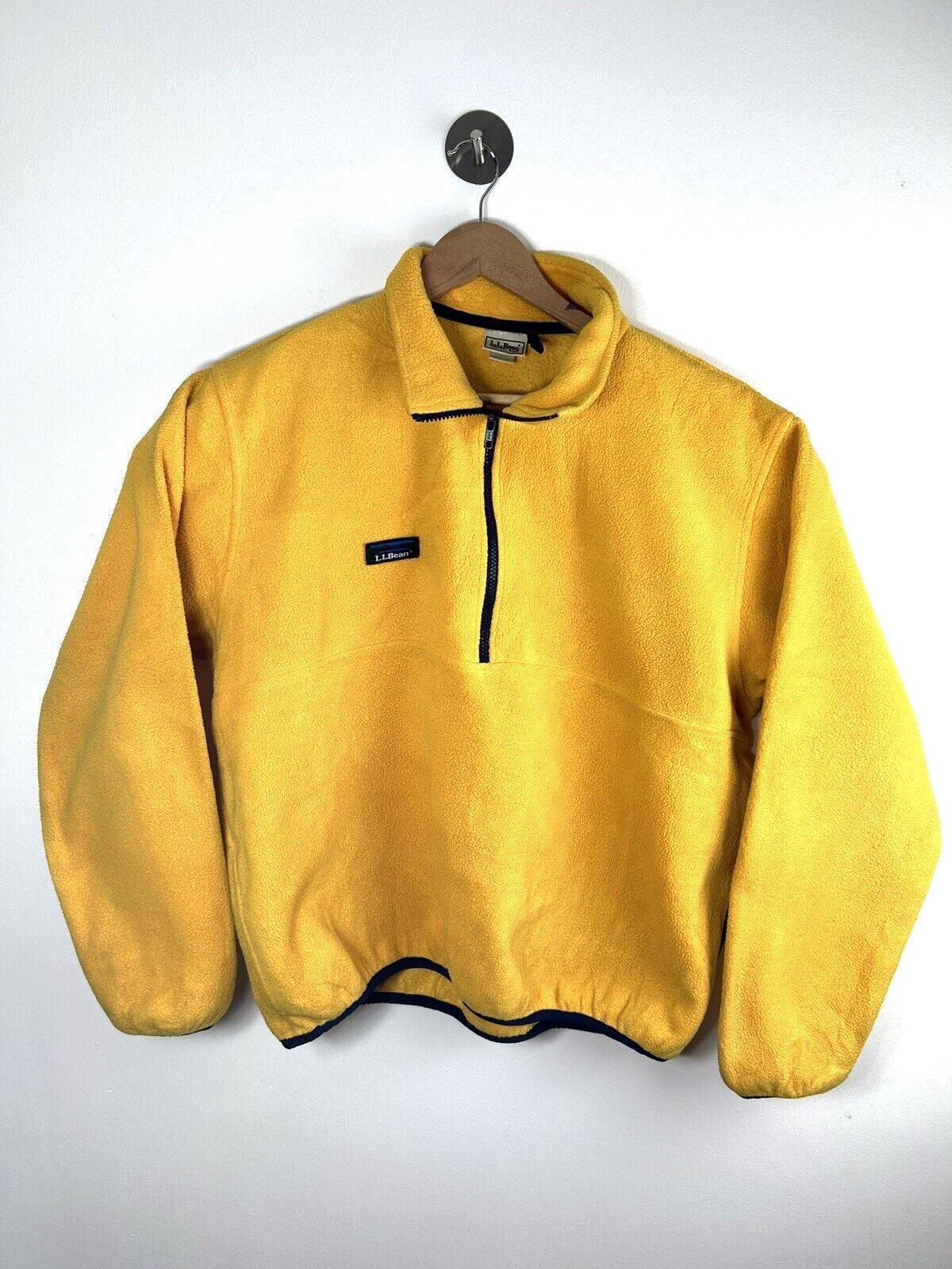 LL Bean Fleece Yellow Quarter Zip Outdoors Made in USA Mens Large Etsy Ireland