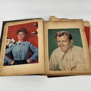 Álbum de recortes de los años 40 Estrellas de cine Revista Pin up Actores de películas del oeste