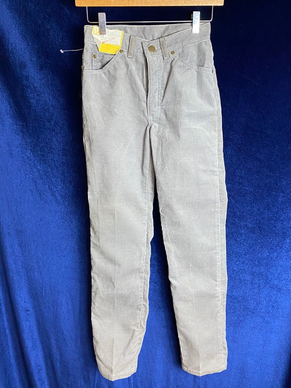 1970s - 80s Lee grey childrens cord trousers / je… - image 3