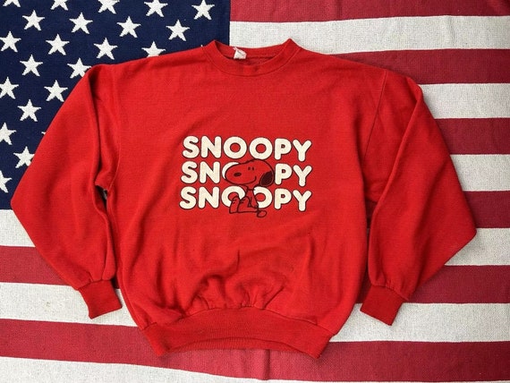 Vintage Snoopy Sweatshirt 1980s Made in Italy Charlie Brown 