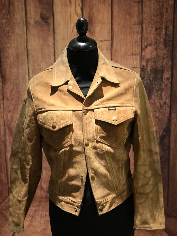 1960s 60s vintage wrangler bluebell suede leather