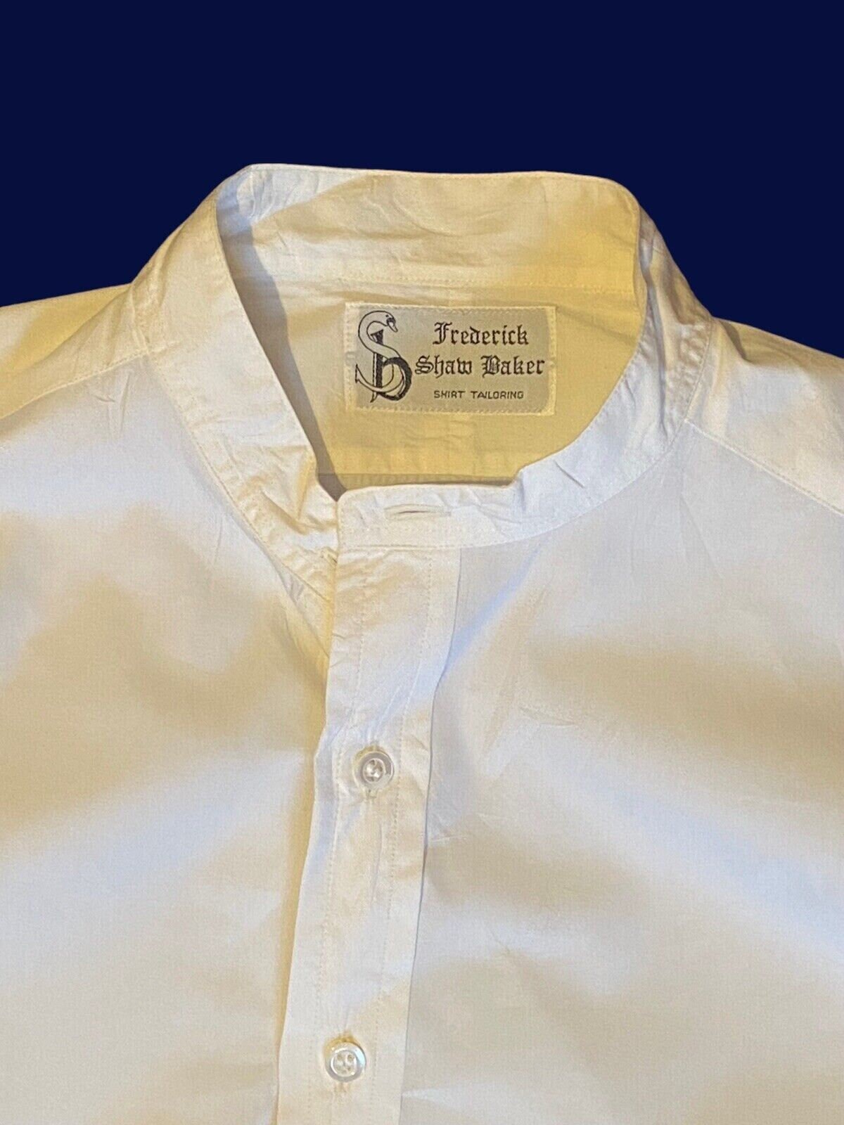 Mens Club Collar White Shirt 1920s Peaky Blinders With Bar Poplin Pin Smart