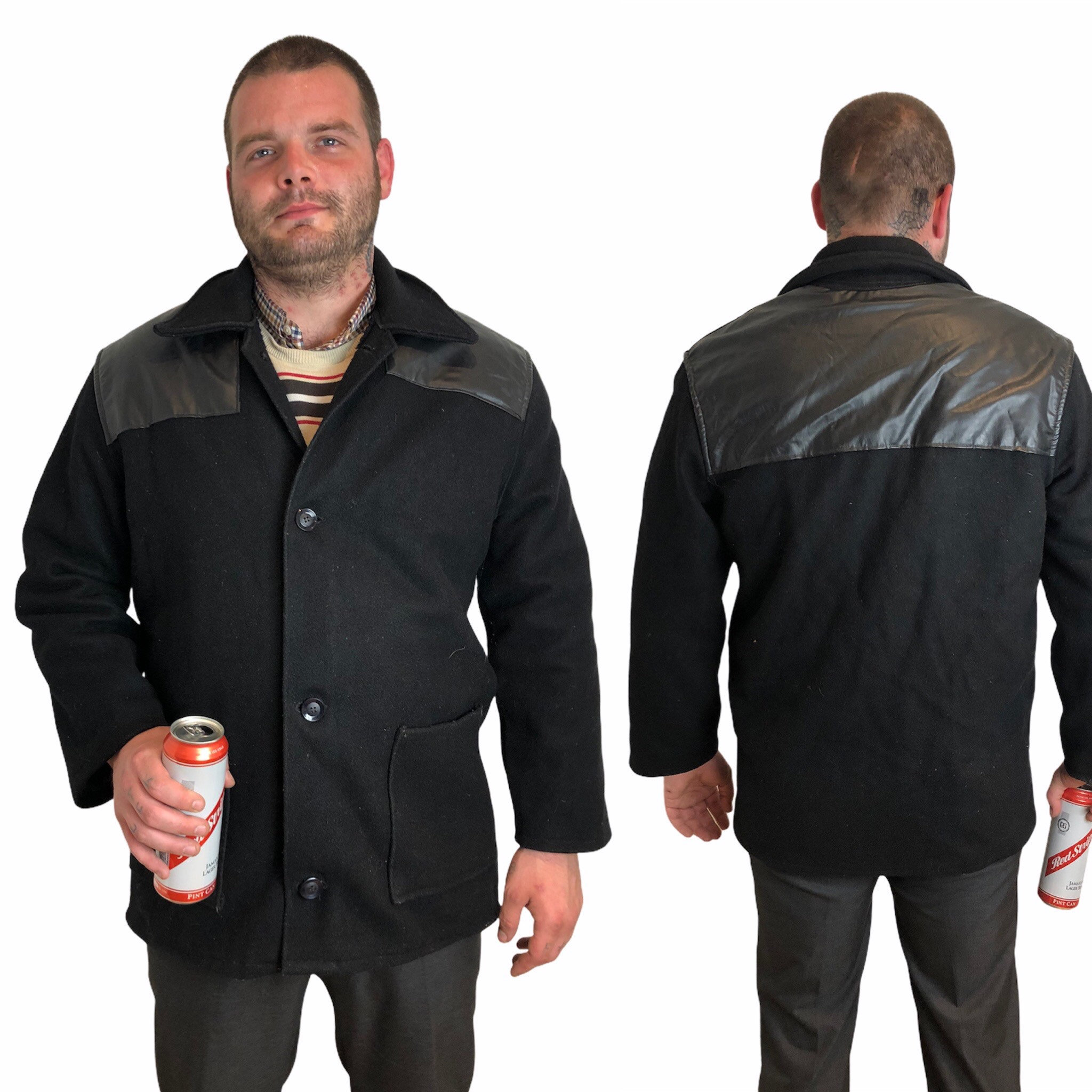 Vintage 1970s 70s Donkey Jacket Pvc Shoulders Workwear Chore - Etsy