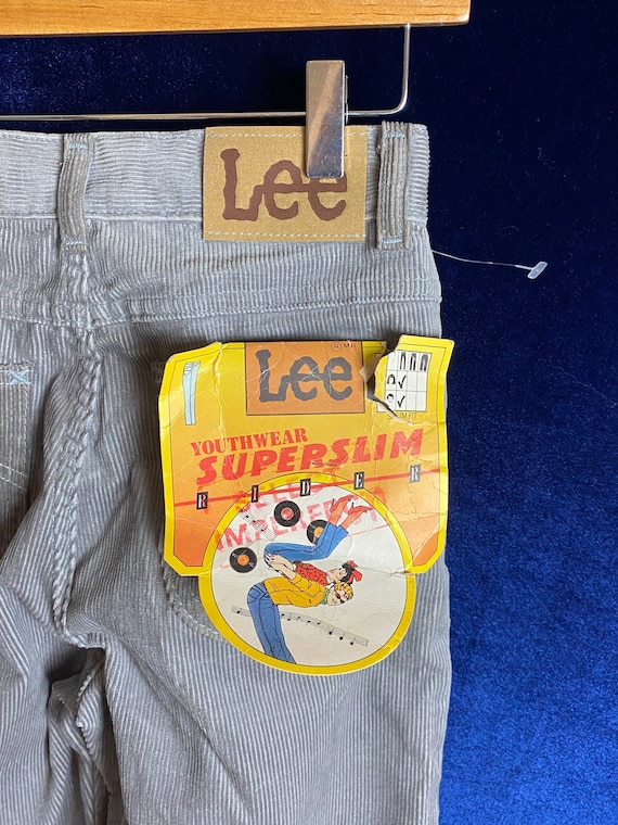 1970s - 80s Lee grey childrens cord trousers / je… - image 1