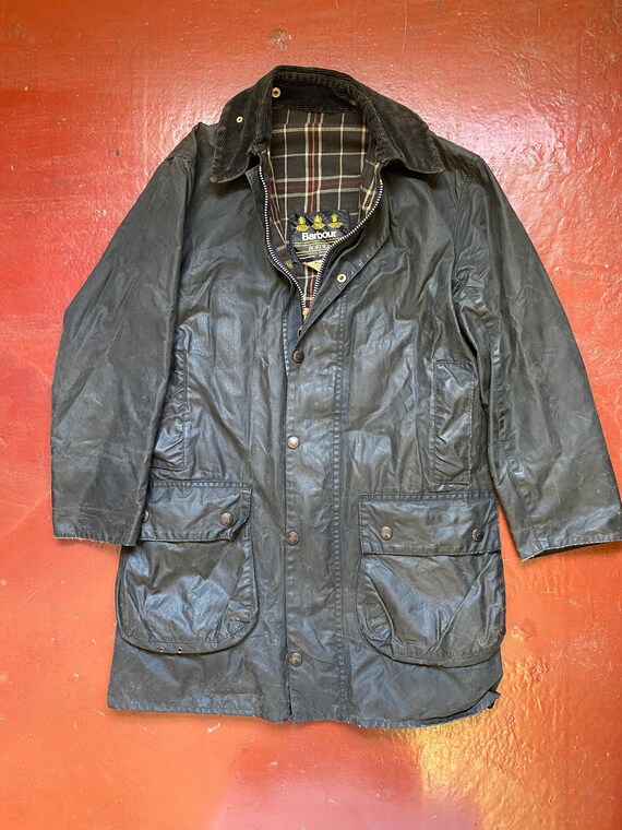 Barbour border navy Clearance