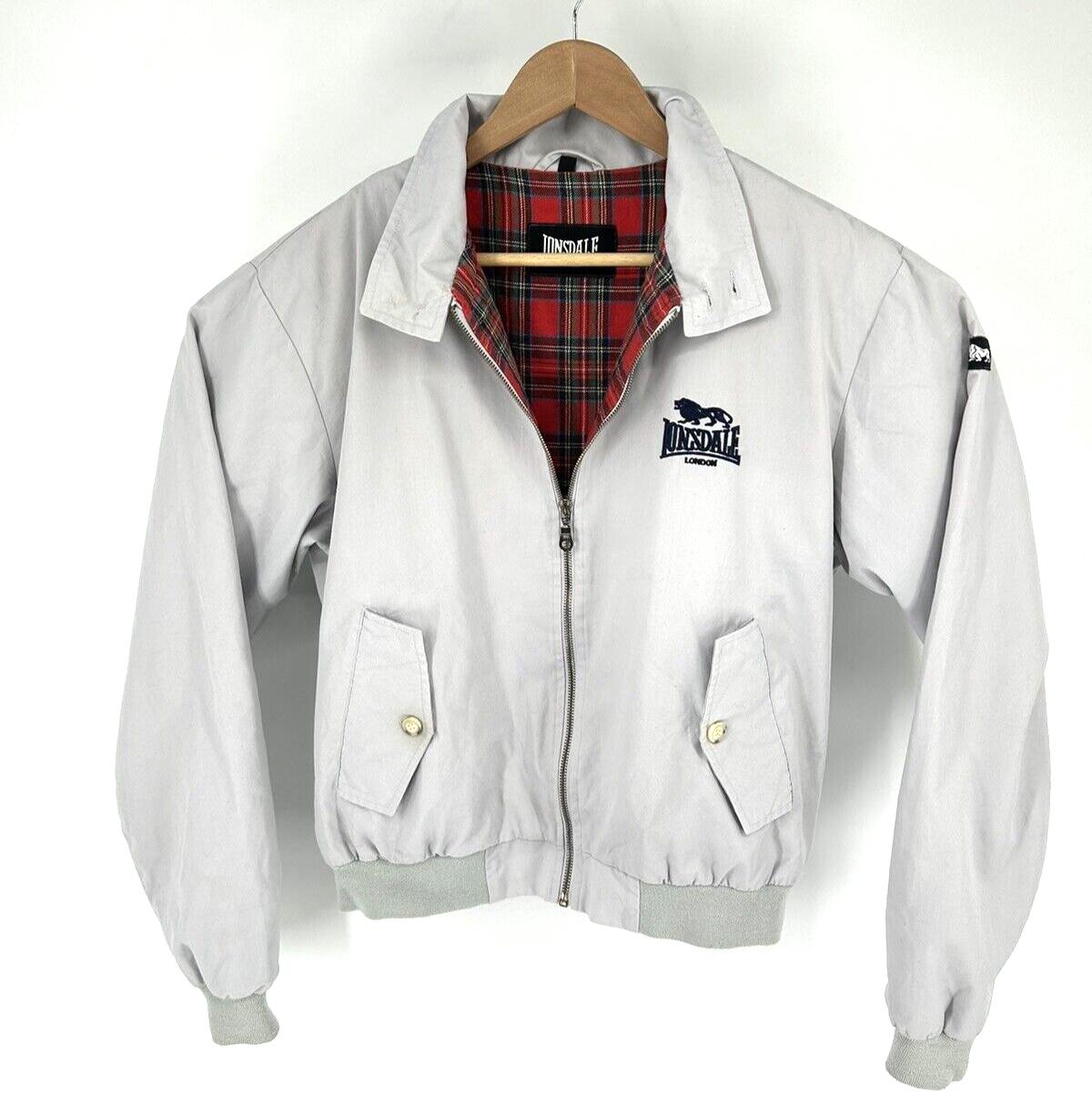 Lonsdale Harrington Bomber Jacket Tartan Lined 90s Skinhead