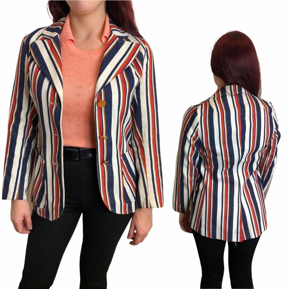 mod striped blazer