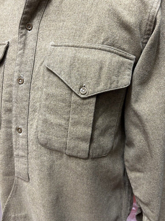 1940s 50s WW2 British army collarless shirt wool … - image 6