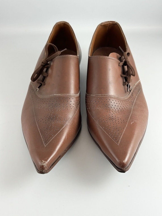 1960s Winklepicker brown Mod shoes original rare … - image 9