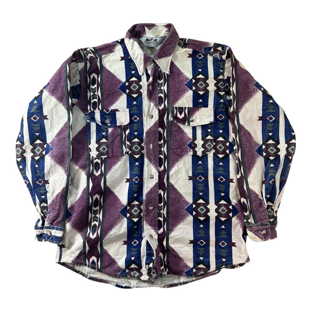Multicolor Native Aztec Vintage Trippy Men's Golf Shirts main image 0