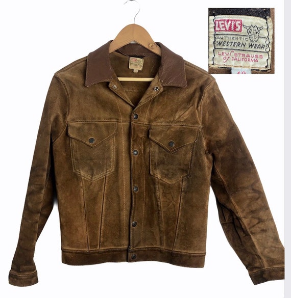 Rare 1950s 50s levis big e shorthorn suede leathe