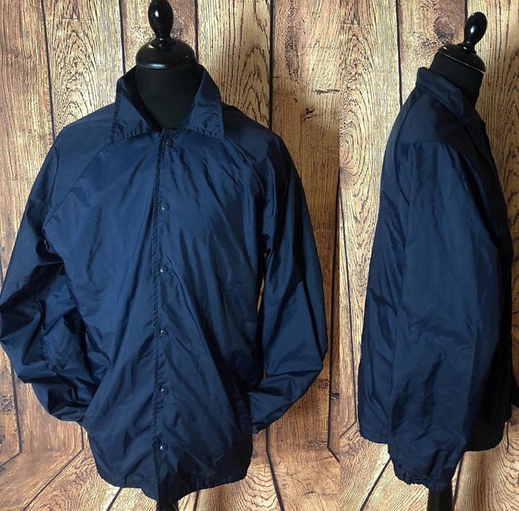Image of 1970S 70S Montgomery Ward Coach Jacket Sports Water Proof Rain Preppy Ivy Prep Size Large 42" 44"