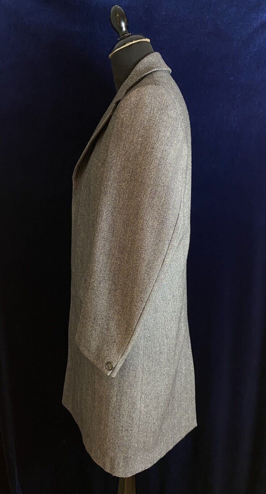 1960s 70s Hand Tailored Grey Herringbone Mens Wool Crombie - Etsy UK