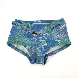 Jaren 70 dames zwembroek bikinibroekje zwemmen patroon retro medium VK 14