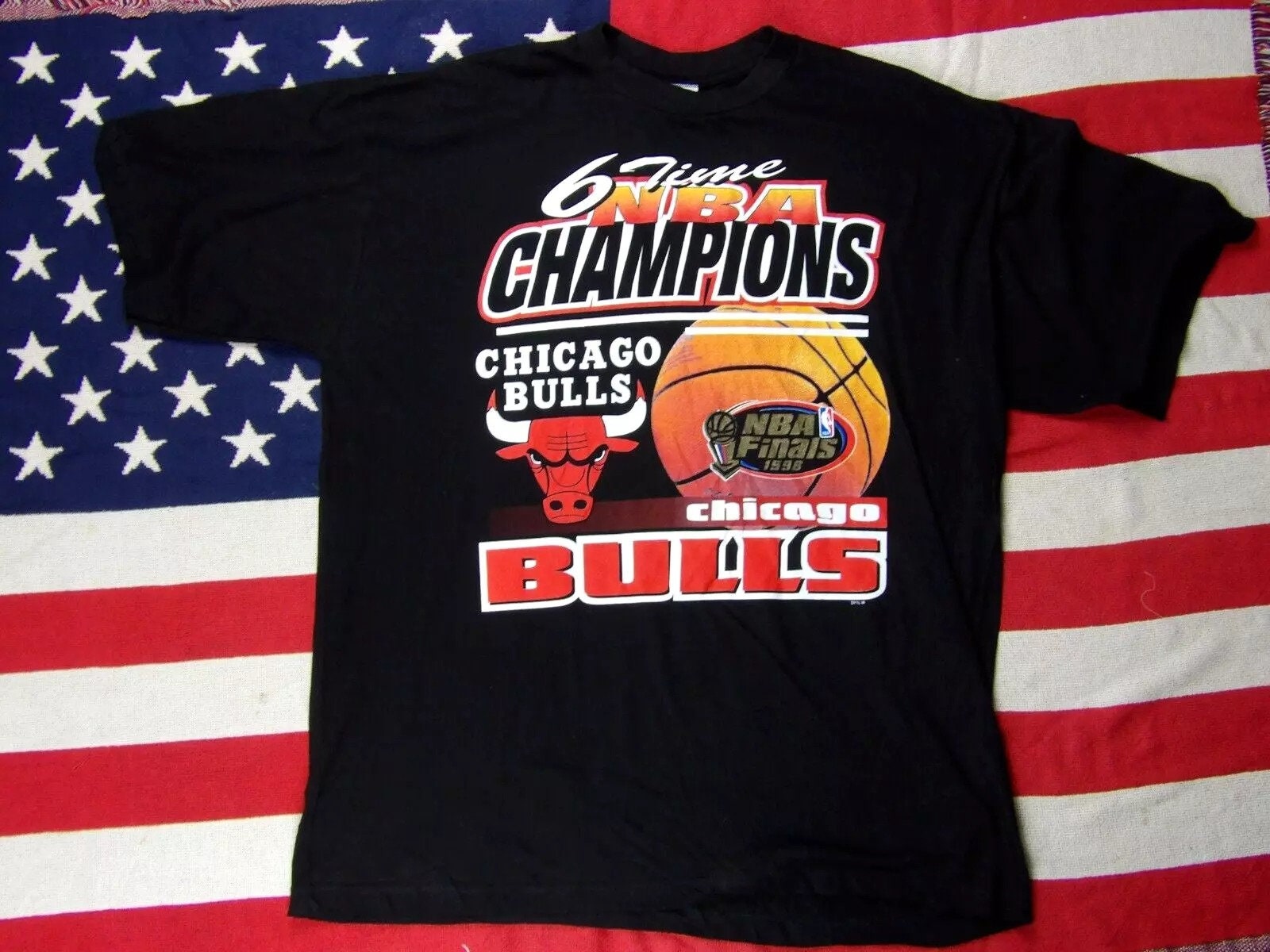 Chicago Bulls Vintage T Shirt 1996 Finals Basketball NBA 90s Made 