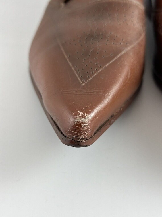 1960s Winklepicker brown Mod shoes original rare … - image 10