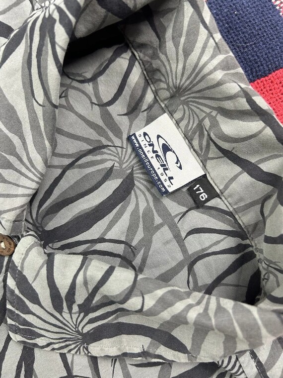 O'Neill mens hawaiian shirt grey black patterned … - image 2