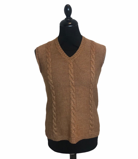 Early Vintage sleeveless sweater pure wool tank to