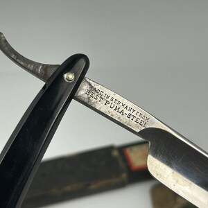 Antique Straight Razor Cut Throat Puma Solingen No22 Boxed 1930s German ...