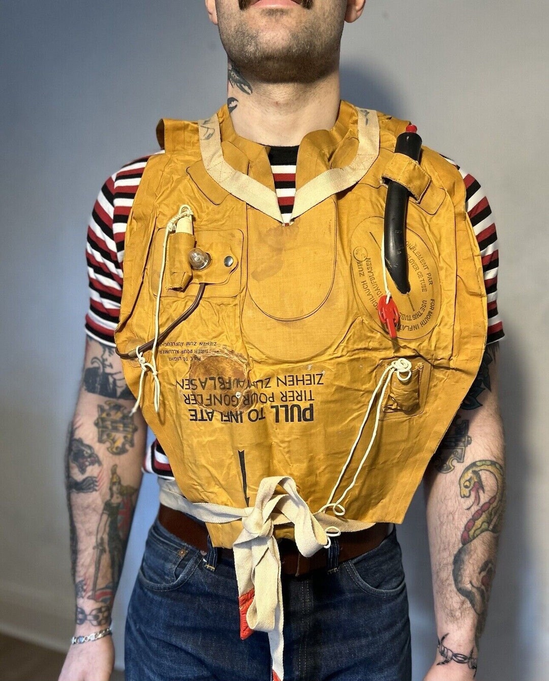 1970s Vintage MK5 Yellow Life Saver Aircraft Life Vest RAF Broad Arrow Stamped - Etsy