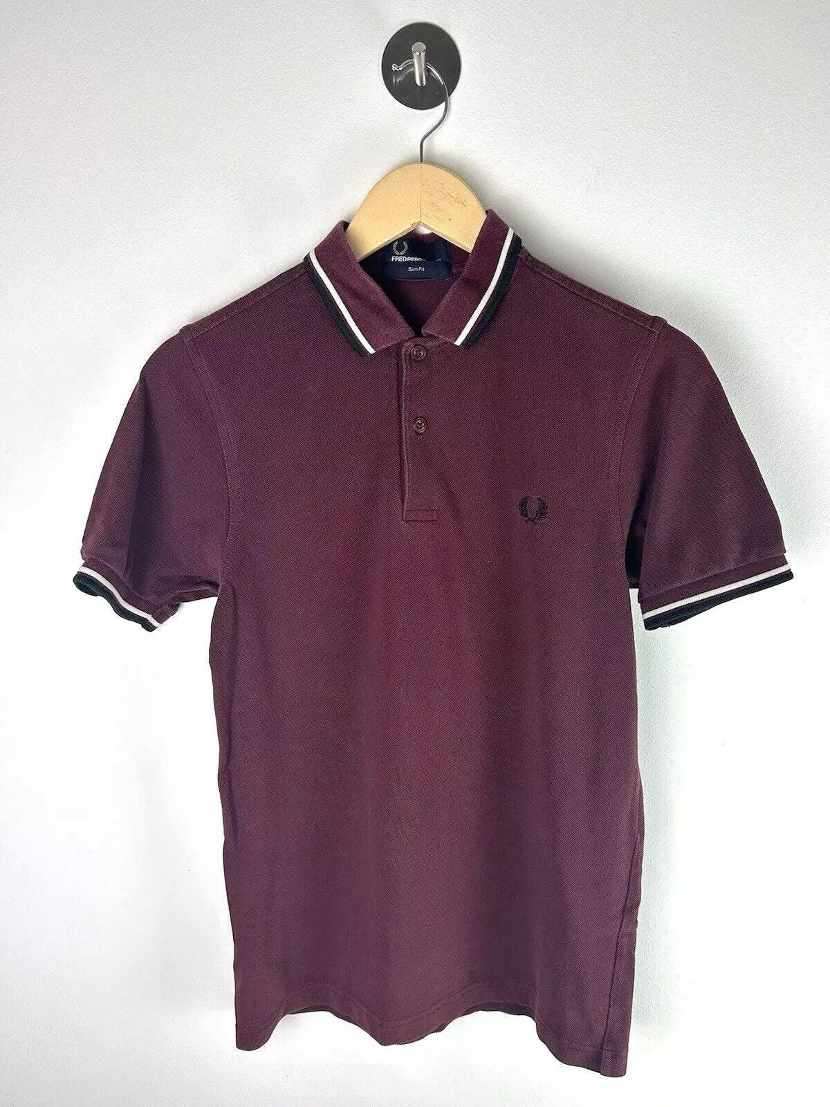 Fred perry burgundy polo sale