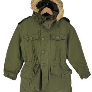 Canadian Army ECW Parka Fur Hood Cold Weather 90s Vintage