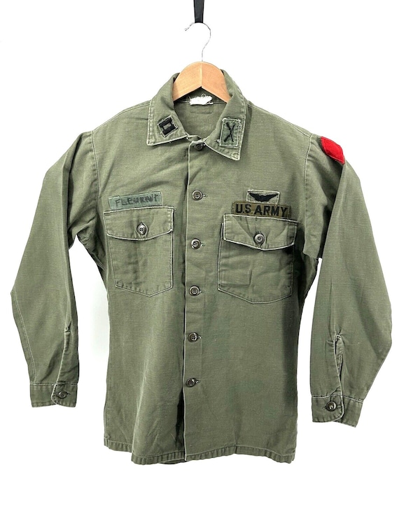 Vintage US Army P64 Shirt OG 107 Vietnam War 1960s 70s Vintage US Army P64 Shirt OG 107 Vietnam War 1960s 70s