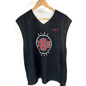 90s Vintage Nike Basketball Vest / Sleeveless Hoodie Black