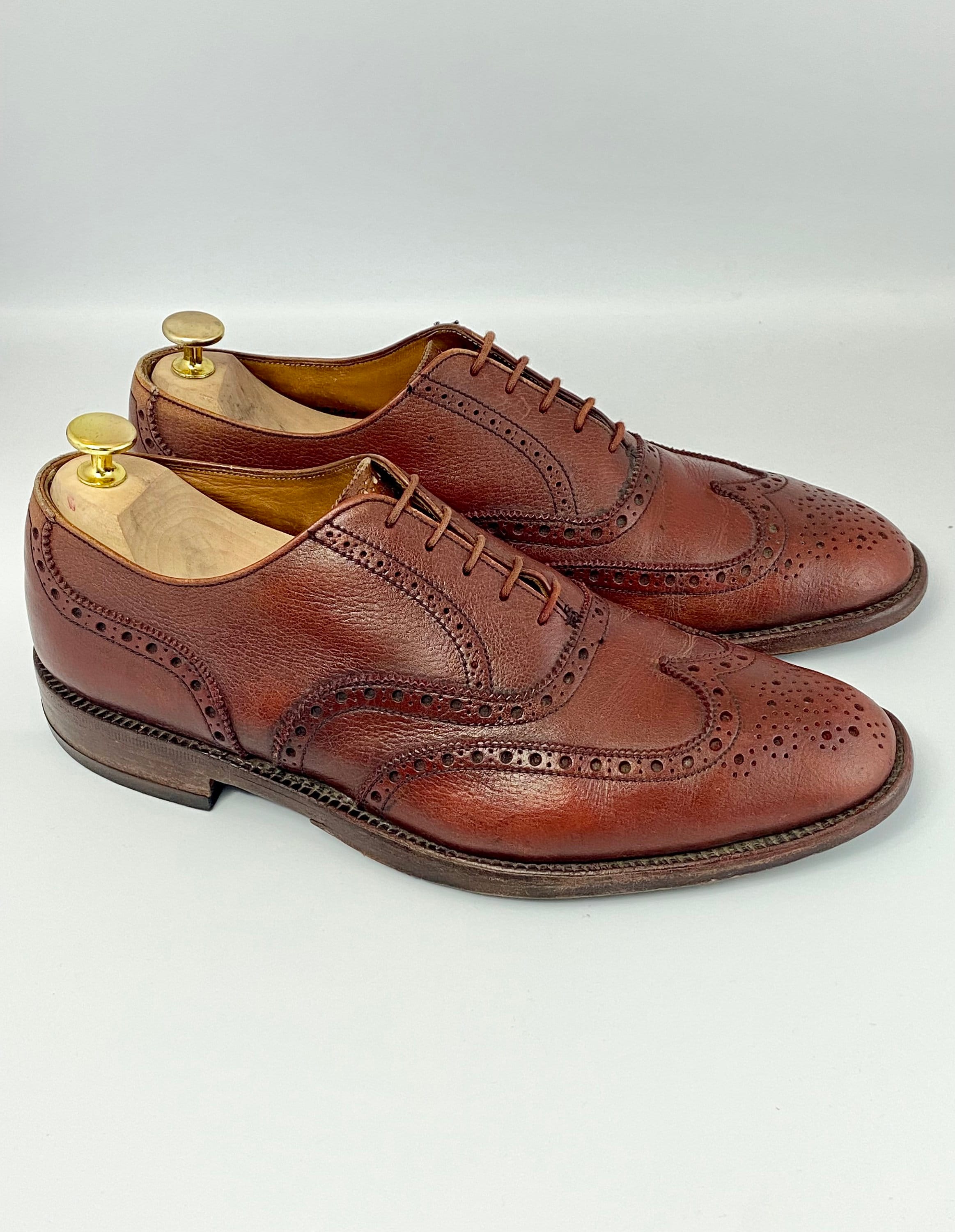 1960s Mens English Made K Shoes Brown Leather Brogues Leather - Etsy