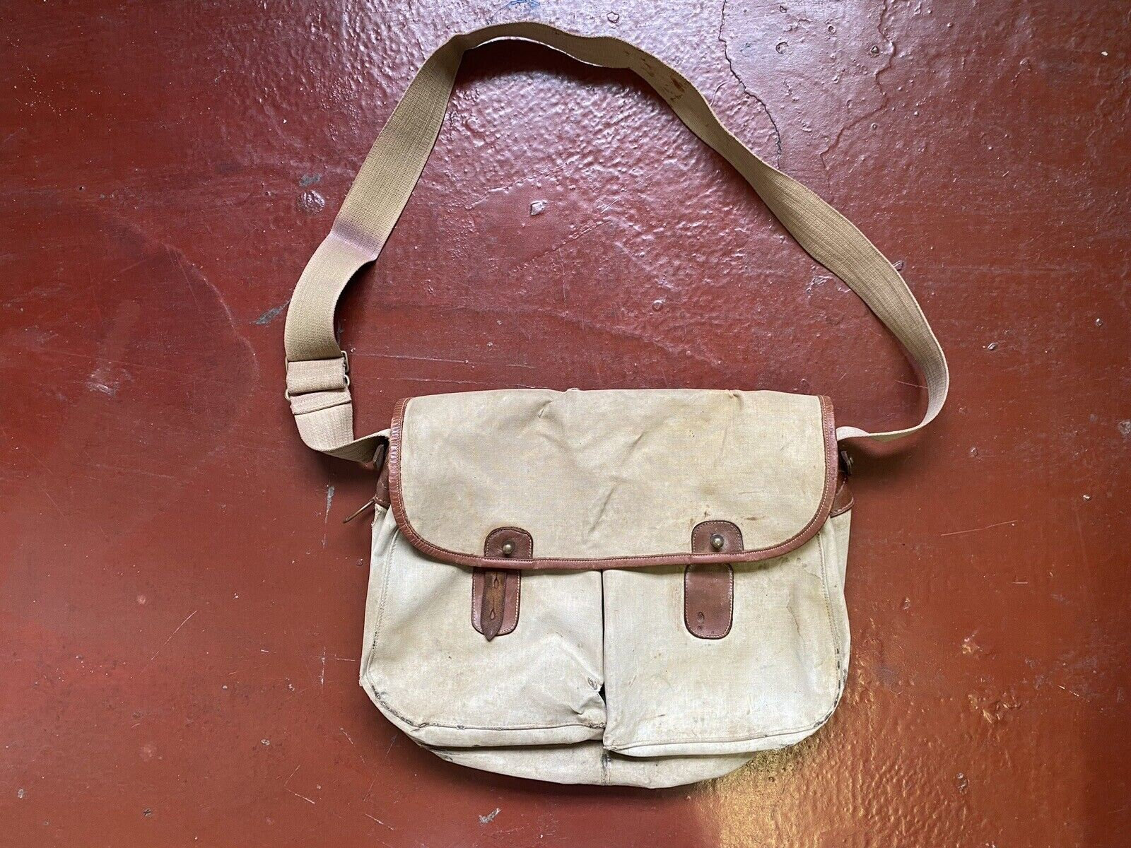 1950s Fly Fishing Canvas Hunting Workwear Chore Outdoor Vintage Satchel Bag  -  Canada