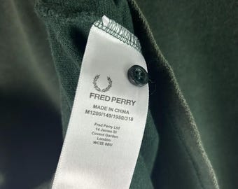 Fred Perry Mens Polo Shirt Green Blue White Tipping M1200 Medium Etsy