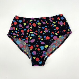 Jaren 70 dames zwembroek bikinibroekje zwemmen patroon retro medium VK 12