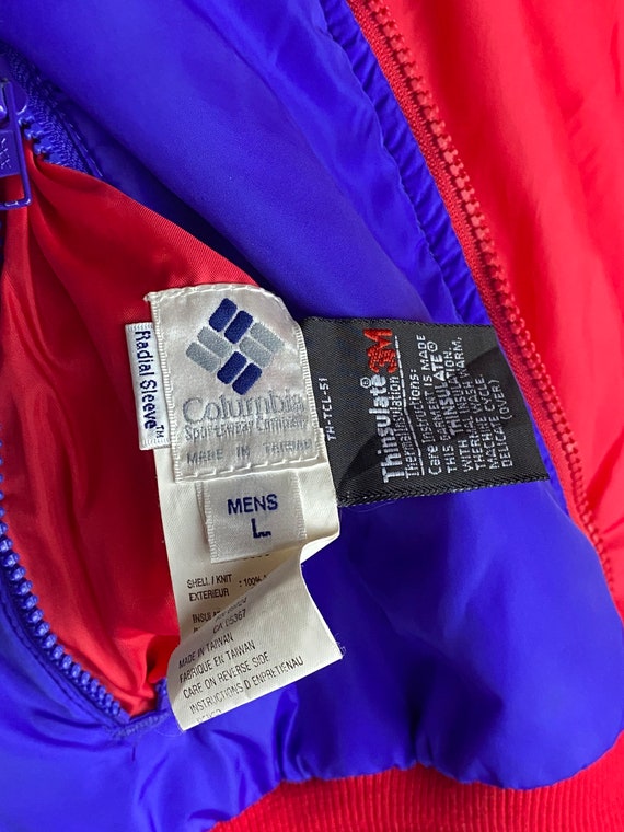 1980-90s columbia thinsulate jacket reversible 2 … - image 5