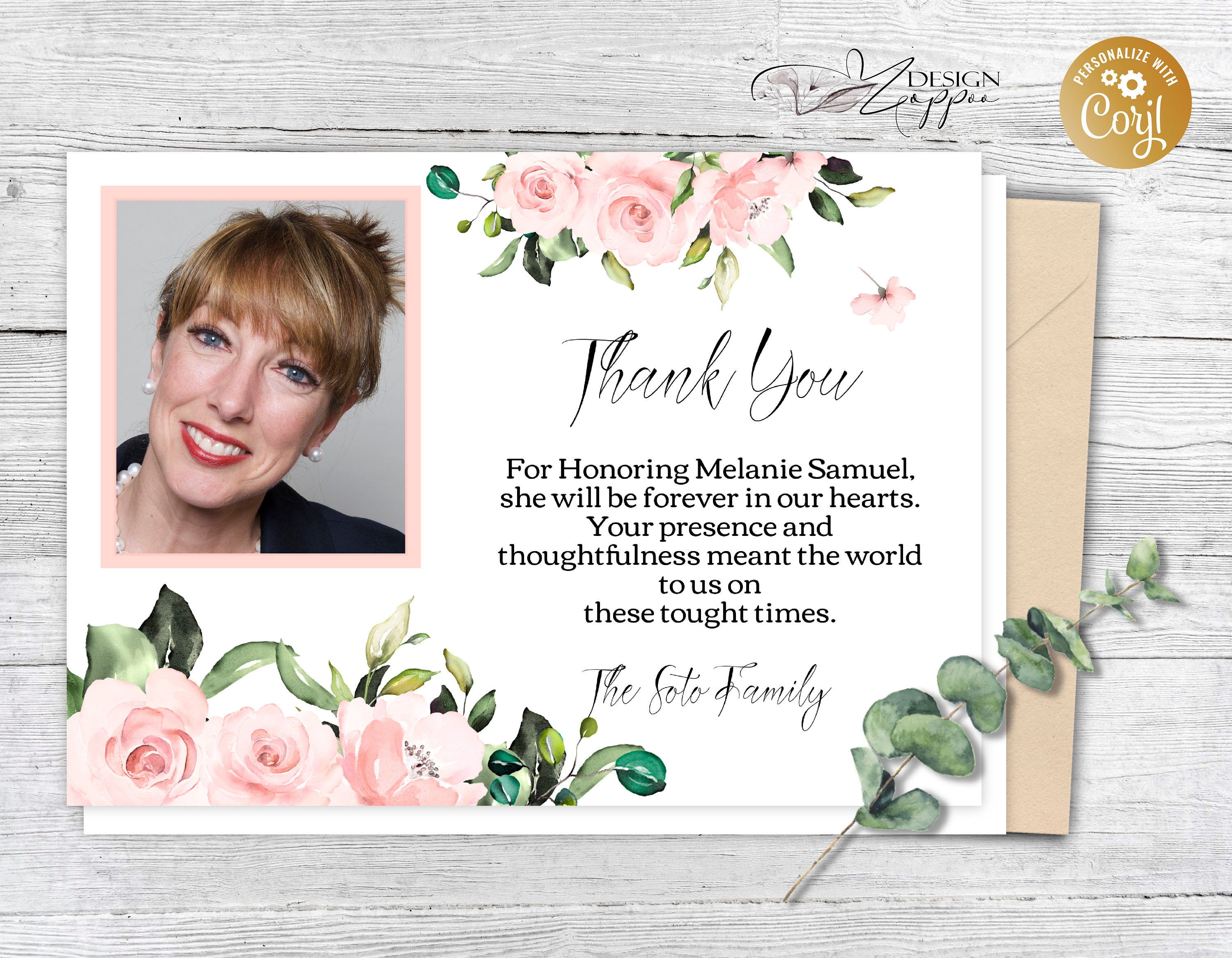 Funeral Thank You Card Template