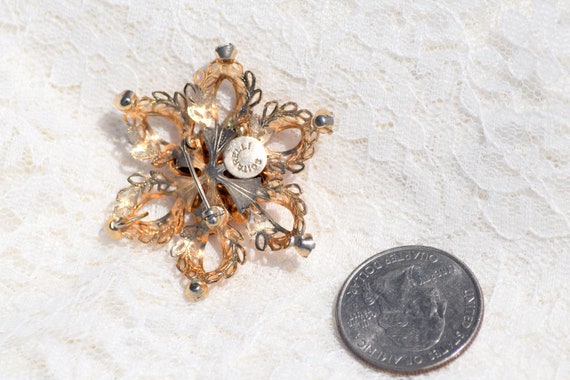 Scitarelli Flower Brooch and Earring Set // Vinta… - image 3