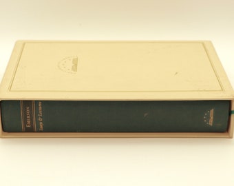 Ralph Waldo Emerson Essays and Lectures // 1983 Sixth Printing Emerson Essays & Lectures // Vintage Green Book with Slipcover