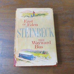 East of Eden and The Wayward Bus by John Steinbeck // Vintage John Steinbeck // The Wayward Bus 1947 // East of Eden 1952